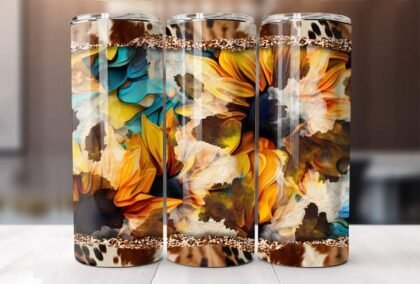 Wild Sunflower Sublimation Tumbler